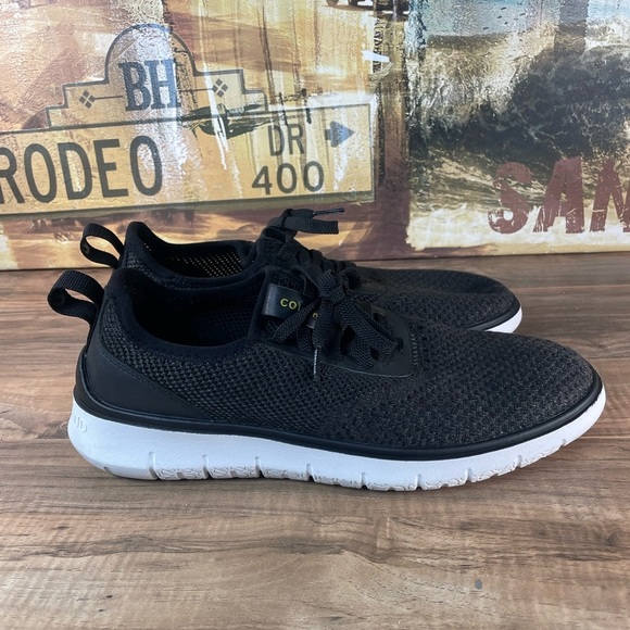 Men’s COLE HAAN ZERØGRAND Black Shoes Knit Lace Up - Picture 2 of 7